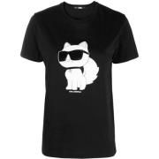 T-Shirts Karl Lagerfeld , Black , Dames