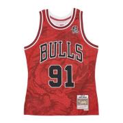 NBA Asian Heritage Dennis Rodman Shirt Mitchell & Ness , Red , Heren