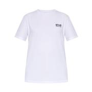 Stijlvol Logo T-Shirt voor Vrouwen Golden Goose , White , Dames