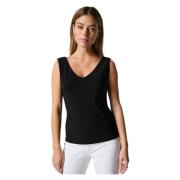 Zwarte Mouwloze Singlet met V-Hals Joseph Ribkoff , Black , Dames