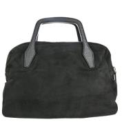 Pre-owned Suede handbags Loewe Pre-owned , Black , Dames