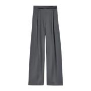 Wide Trousers Max Mara Studio , Gray , Dames