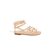 Pre-owned Leather sandals Alaïa Pre-owned , Beige , Dames