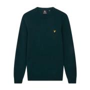 Katoen Merino Crew Neck Jumper Lyle & Scott , Green , Heren