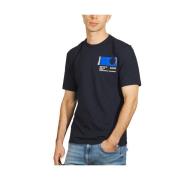 Heren T-shirt korte mouw Blauer , Blue , Heren