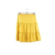 Pre-owned Silk bottoms Burberry Vintage , Yellow , Dames