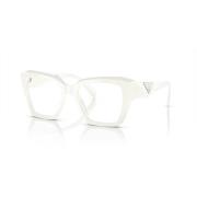 Witte Brillen Monturen Zonnebril Prada , White , Unisex