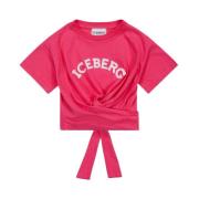 Kinderen Logo Cropped T-shirt Iceberg , Pink , Dames