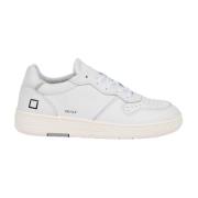 Witte Court Sneakers Geperforeerd Logo D.a.t.e. , White , Dames