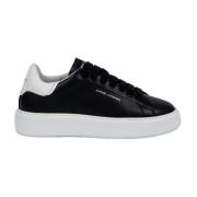 Zwarte Elevate Sneakers met Wit Detail Crime London , Black , Dames