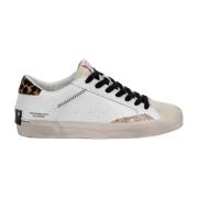Witte Distressed Luipaard Sneakers Crime London , White , Dames