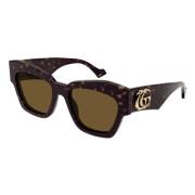 Stijlvolle Gg1422S Zonnebril Gucci , Brown , Dames