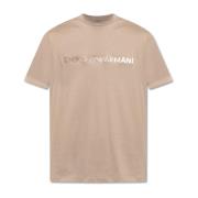 Katoenen T-shirt Emporio Armani , Beige , Heren