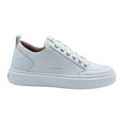 Witte Leren Veterschoenen Alexander Smith , White , Heren