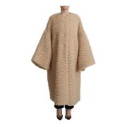 Luxe Cashmere Wol Bontjas Dolce & Gabbana , Beige , Dames