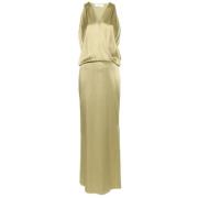 Lange Mouw Maxi Jurk Blumarine , Green , Dames