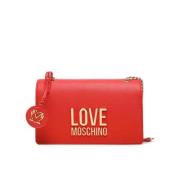 Bonded PU Tas Love Moschino , Red , Dames