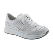 Stijlvolle witte sneakers voor vrouwen Rieker , White , Dames