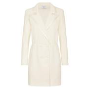 Peak Lapel Wool Mini Dress MVP wardrobe , White , Dames