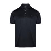 Stijlvolle Lyocell/Katoenen Polo Shirt Emporio Armani , Black , Heren