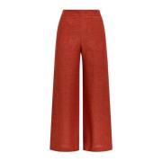 Wide Trousers Maliparmi , Red , Dames