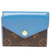 Pre-owned Coated canvas wallets Louis Vuitton Vintage , Blue , Dames