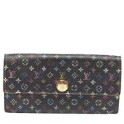 Pre-owned Coated canvas wallets Louis Vuitton Vintage , Black , Dames