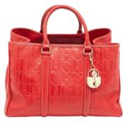 Pre-owned Leather totes Carolina Herrera Pre-owned , Red , Dames