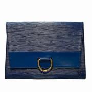 Pre-owned Leather clutches Louis Vuitton Vintage , Blue , Dames