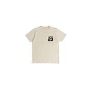 Beige Slim Fit Tee-Shirt met Geborduurd Logo Off White , Beige , Heren