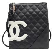 Pre-owned Leather chanel-bags Chanel Vintage , Black , Dames