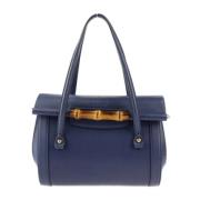 Pre-owned Leather gucci-bags Gucci Vintage , Blue , Dames