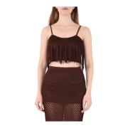 Sleeveless Tops Simona Corsellini , Brown , Dames