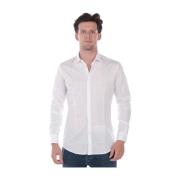 Basic Kleine Kraag Wit Overhemd Daniele Alessandrini , White , Heren