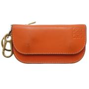 Pre-owned Leather wallets Loewe Pre-owned , Orange , Dames