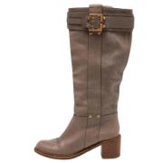 Pre-owned Leather boots Chloé Pre-owned , Brown , Dames