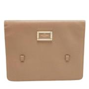Pre-owned Leather home-office Valentino Vintage , Beige , Dames