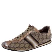 Pre-owned Leather sneakers Gucci Vintage , Beige , Heren