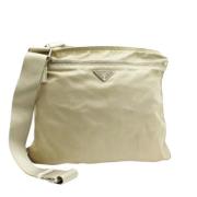 Pre-owned Fabric shoulder-bags Prada Vintage , Beige , Dames