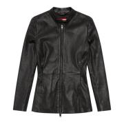Stretch-leather jacket Diesel , Black , Dames