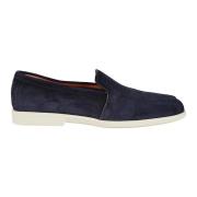 Blauwe Malibu Loafers Santoni , Blue , Heren