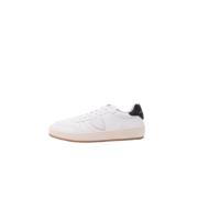 Paris Zwarte Leren Sneaker Philippe Model , White , Heren