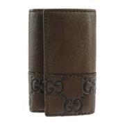 Pre-owned Leather wallets Gucci Vintage , Brown , Dames