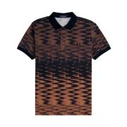 Wave Graphic Polo Shirt voor Mannen Fred Perry , Brown , Heren