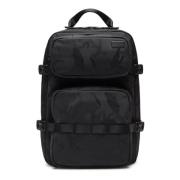 Dsrt Backpack - Utility backpack in printed nylon Diesel , Black , Her...