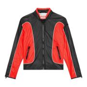 Nylon jacket with contrast detailing Diesel , Red , Heren