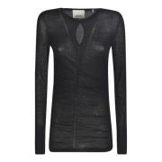 Zwarte Gebreide Trui met Sleutelgatdetail Isabel Marant , Black , Dame...