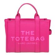 Roze Leren Handtas met Logo Marc Jacobs , Pink , Dames