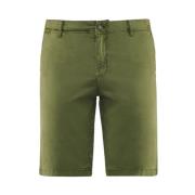 Stretch Katoenen Gabardine Slim Fit Chino Bermuda Shorts BomBoogie , G...