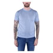Blauw Ronde Hals Katoenen T-Shirt Eleventy , Blue , Heren